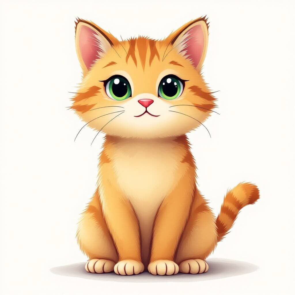 Basic cat drawing without prompt improvement